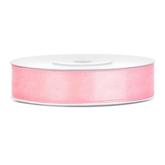 Rozā satīna lente - Satin Ribbon, 
TS12-081J, White, 12mm/25cm