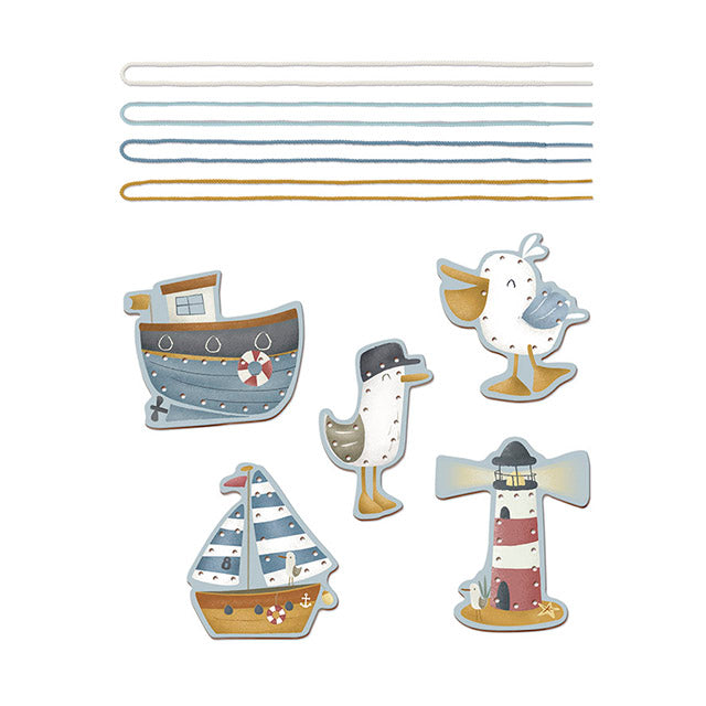 Šņorēšanas spēle, kārtis, Lacing Cards, Sailors Bay, Little Dutch Sailors Bay, 120716