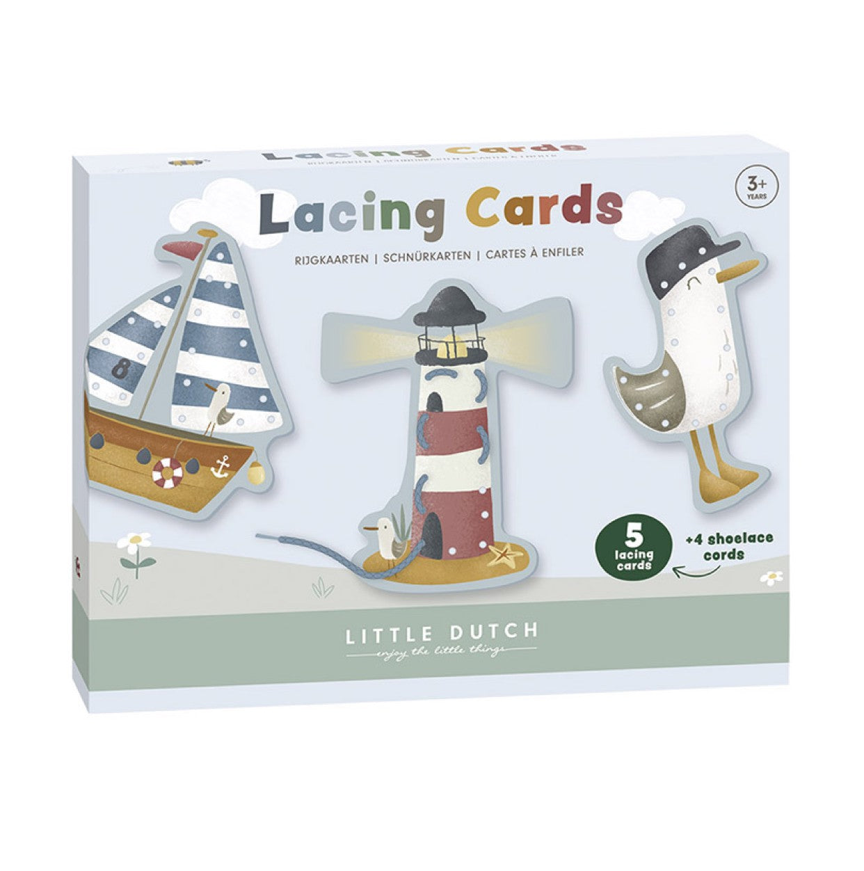 Šņorēšanas spēle, kārtis, Lacing Cards, Sailors Bay, Little Dutch Sailors Bay, 120716