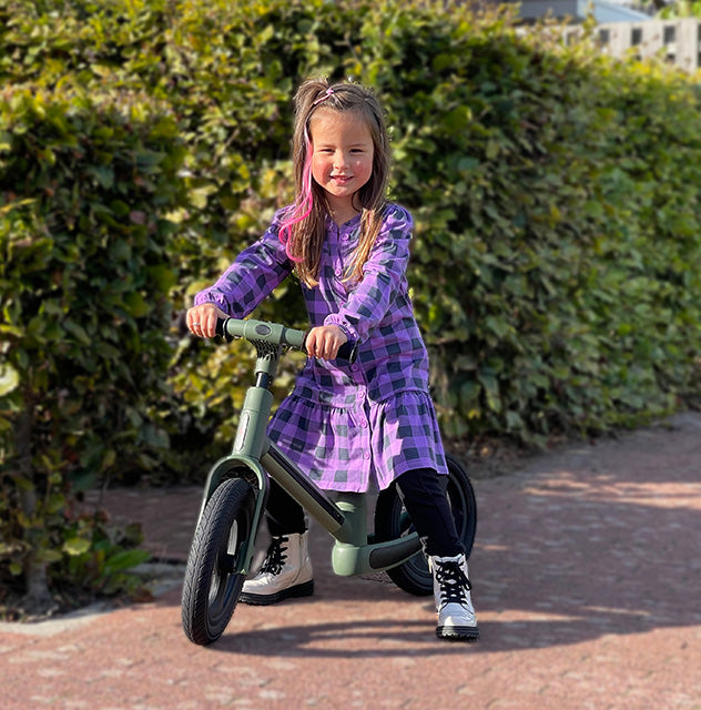 Foldable Balance Bike MANU Green, līdzsvara skrejritenis, salokāms, zaļš