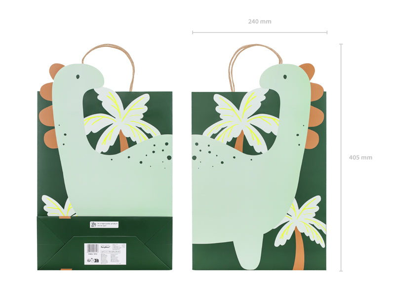 Dāvanu maisiņš Dinozaurs, Gift Bag Dinosaur, 10x24x37 cm, TNP30