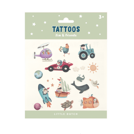 Bērnu tetovējumi Jim & Friends, Tattoos, Little Dutch, LD370138