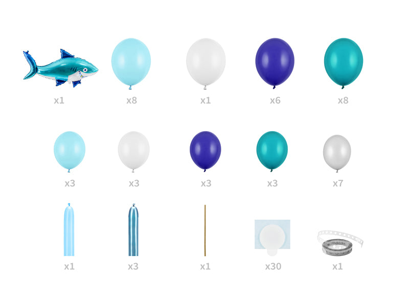 Balonu virtene Haizivs - Balloon garland Shark, GBN10