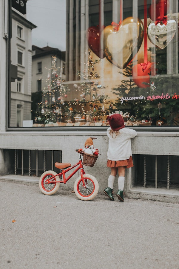 Banwood skrejritenis ar pītu groziņu First Go Balance bike, red, sarkans