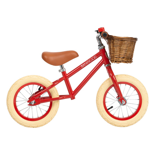 Banwood skrejritenis ar pītu groziņu First Go Balance bike, red, sarkans