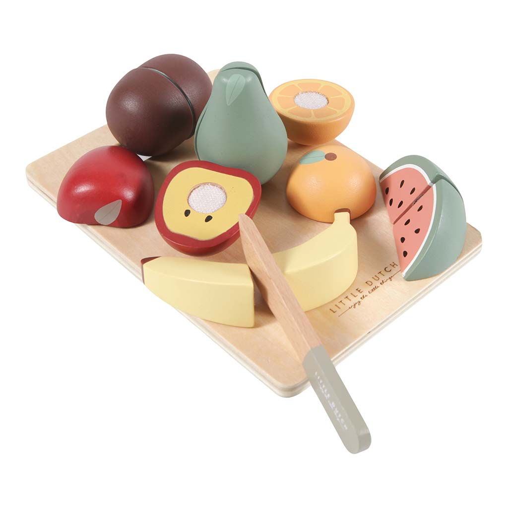 Koka augļu komplekts, Wooden Cutting Fruits, Little Dutch, LD4485