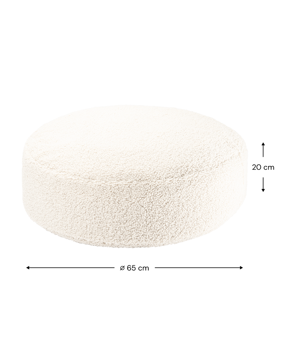 Otomāns Cream White Ottoman, Wigiwama