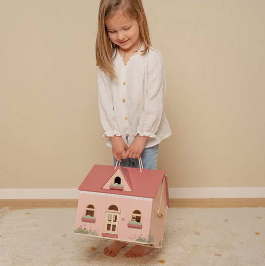 Jaunā Little Dutch leļļu māja Little Farm, Pārvietojamā - Wooden Portable Dollhouse, LD7116, rocketbaby.lv