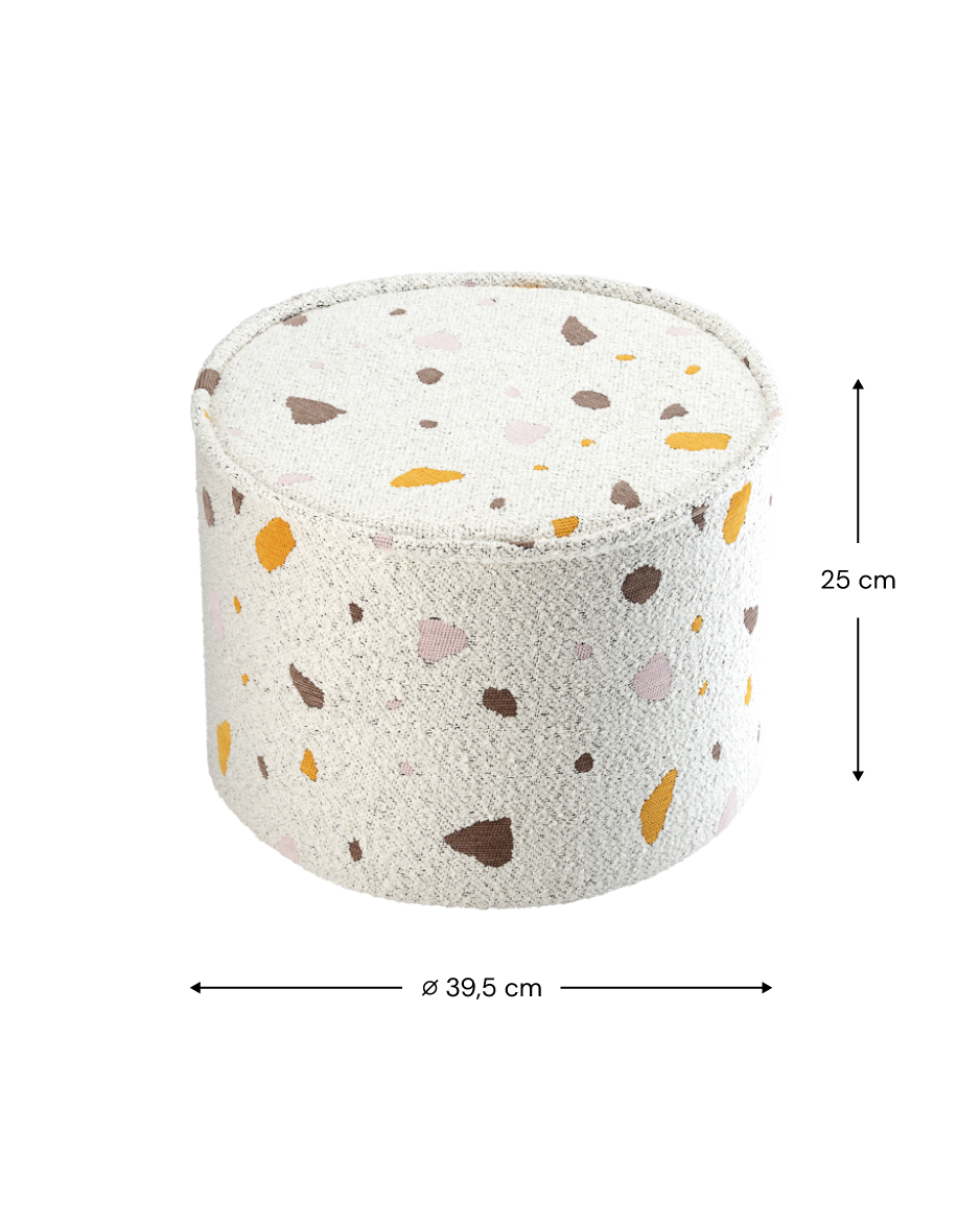 Pufs Terrazzo Marble Pouffe, Wigiwama