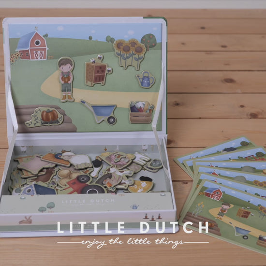 Video - Magnētiskā spēle Little Farm, Magnetic Playboard, Little Dutch, LD7159