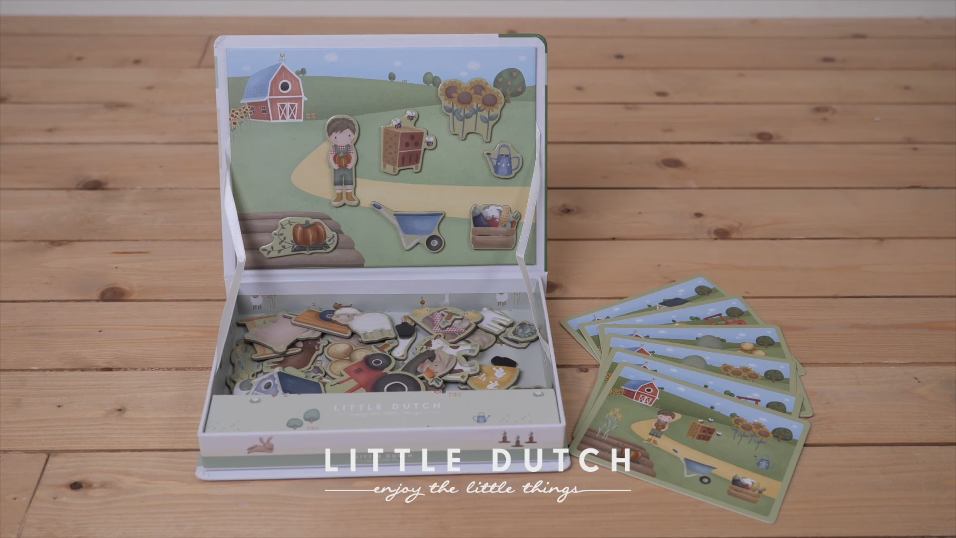 Video - Magnētiskā spēle Little Farm, Magnetic Playboard, Little Dutch, LD7159