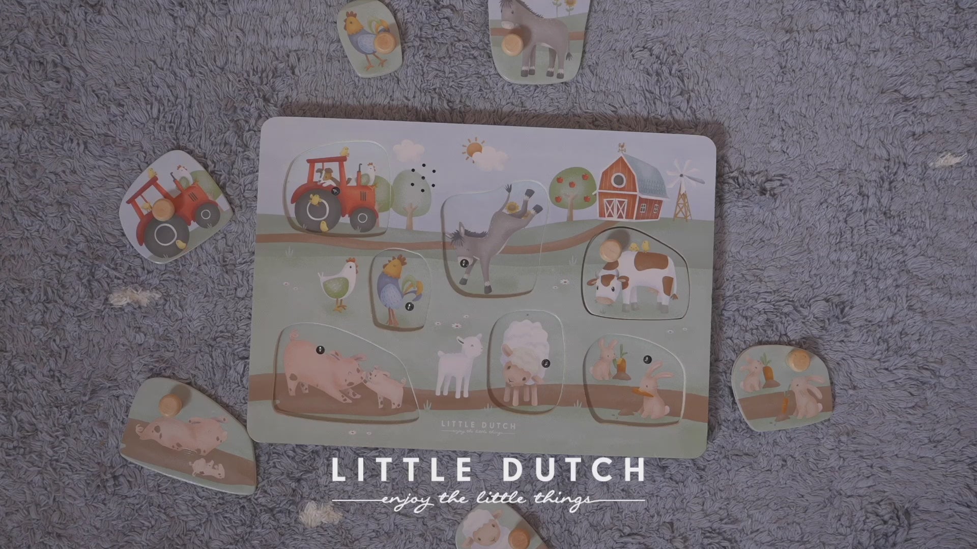 Video - Skanošā koka puzle Little Farm, Sound Puzzle, Little Dutch, LD7140