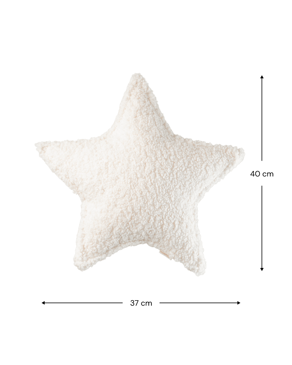 Spilvens Cream White Star Cushion, Wigiwama