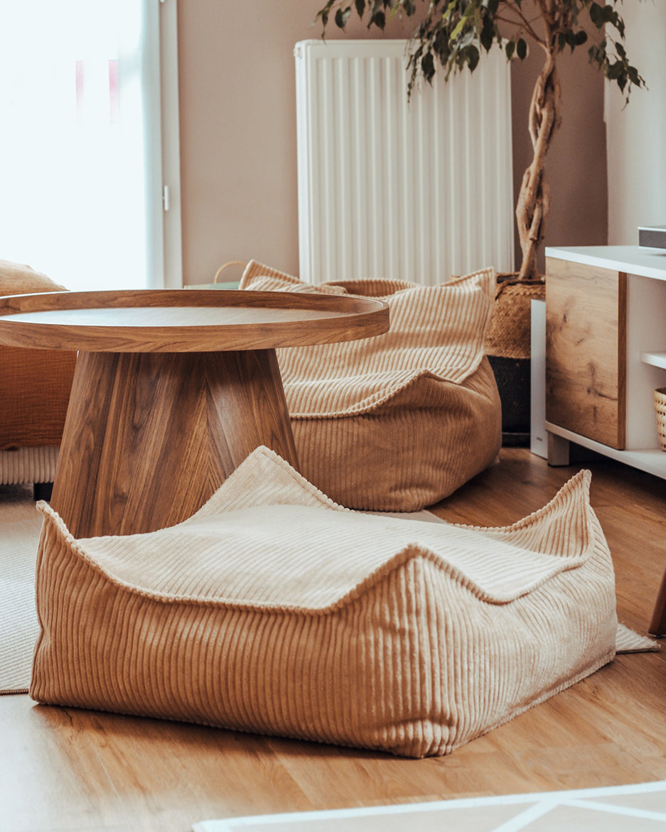 Otomāns Brown Sugar Square Ottoman, Wigiwama