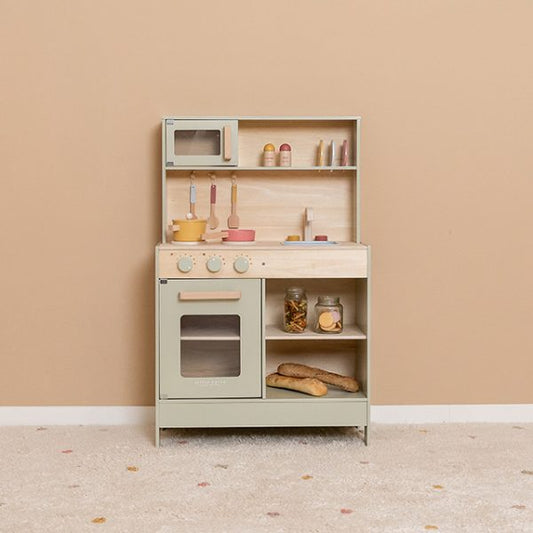 Bērnu rotaļu koka virtuve, Mint, Little Dutch, Toy kitchen, 7088
