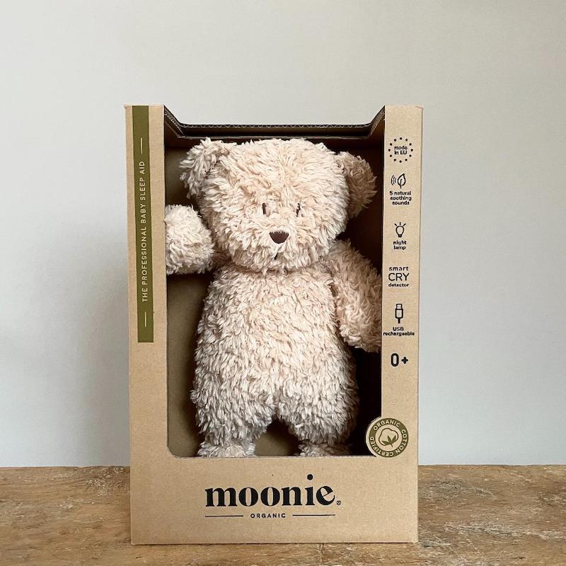 Iepakojuma kaste - Moonie lācis Organic Humming Bear, Sand